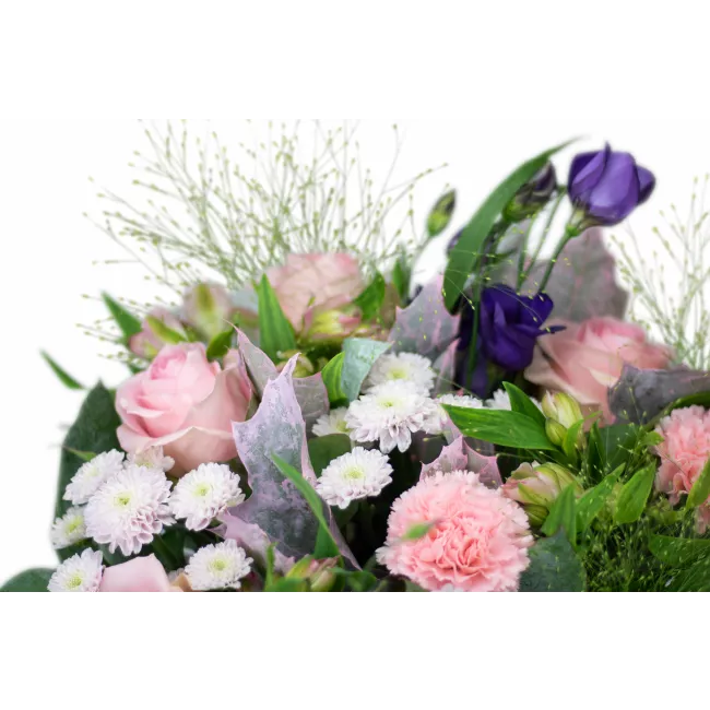 Podzimní kytice v růžových tónech